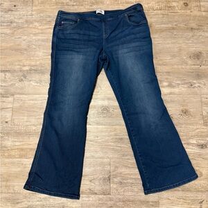 Classic Dark Blue Flare Pajama Jeans